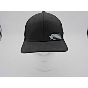 ENRFORCE Patriotic Distressed Star Snapback Cap Black Yupoong Streetwear